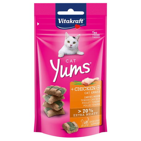 CAT YUMS VITAKRAFT POLLO E HIERBA GATERA 40GR x 9 UNID