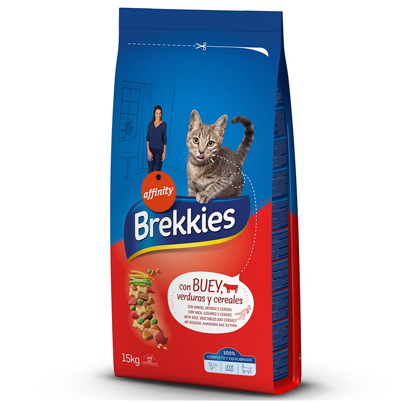 BREKKIES EXCEL CAT MIX BUEY 15kg