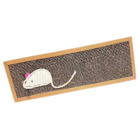 RASCADOR CARTON RATON CON CATNIP 38 x 12.5 x 1.8cm 4H