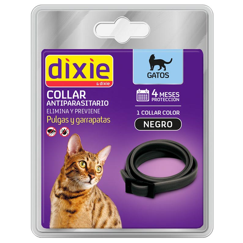 DIXIE GS COLLAR NEGRO GATO ANTIP. ELASTICO