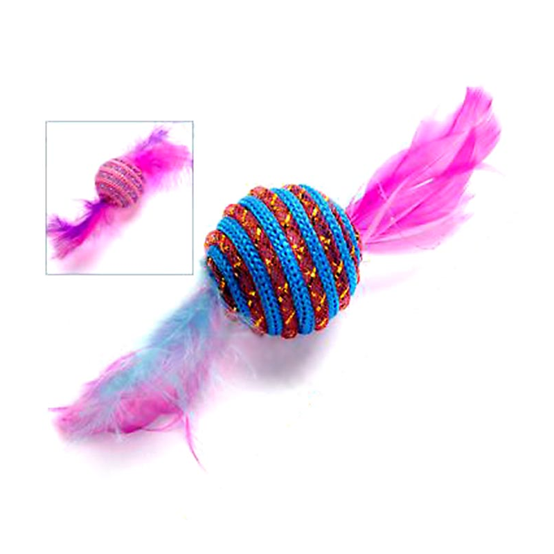 PELOTA PLUMAS ROSA 15cm (KIT 2unid) 4H