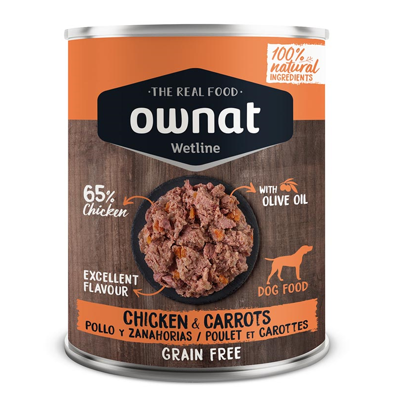 OWNAT WETLINE CHICKEN WITH CARROTS DOG 395gr