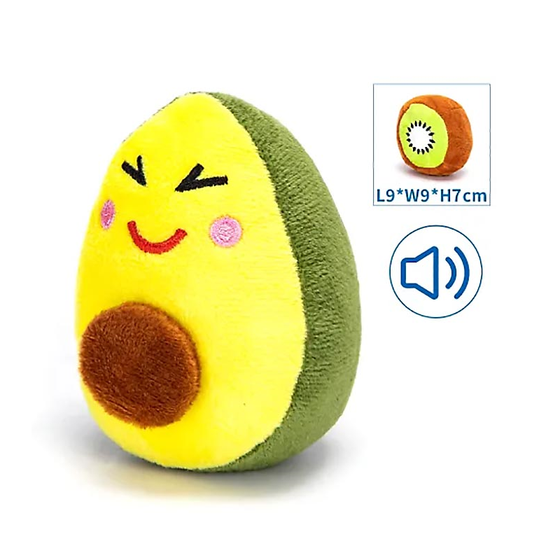 PELUCHE FRUTA KIWI/AGUACATE (9x9x7cm/12x8.5x7.5cm)4H