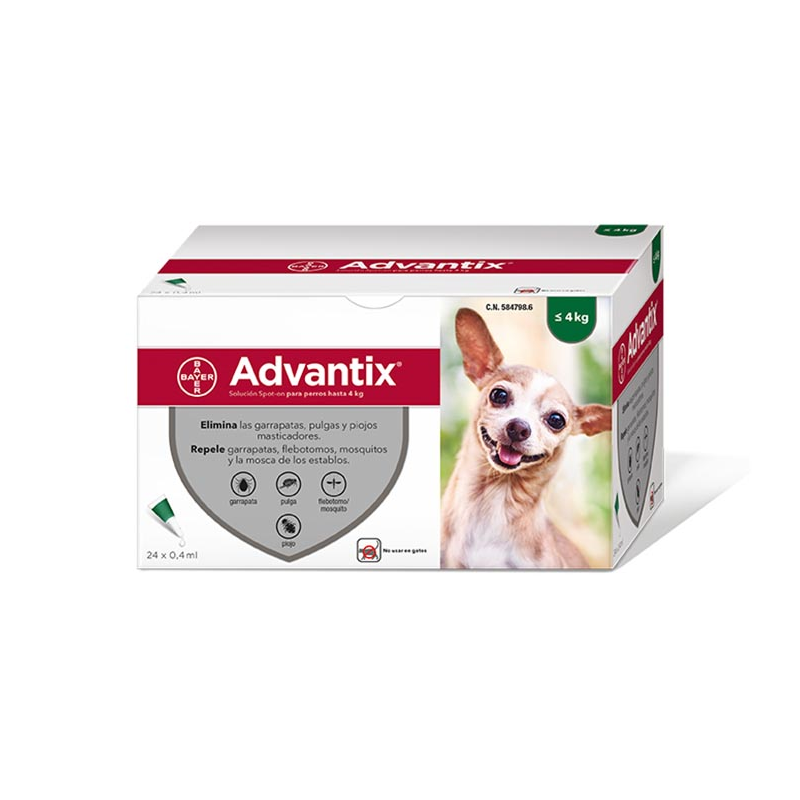 ADVANTIX 4 KG ENVASE CLINICO 24 PIPETAS