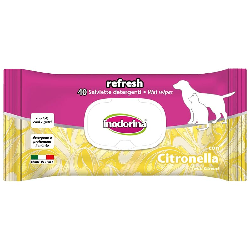 INODORINA TOALLITAS REFRESH CITRONELLA 40unid