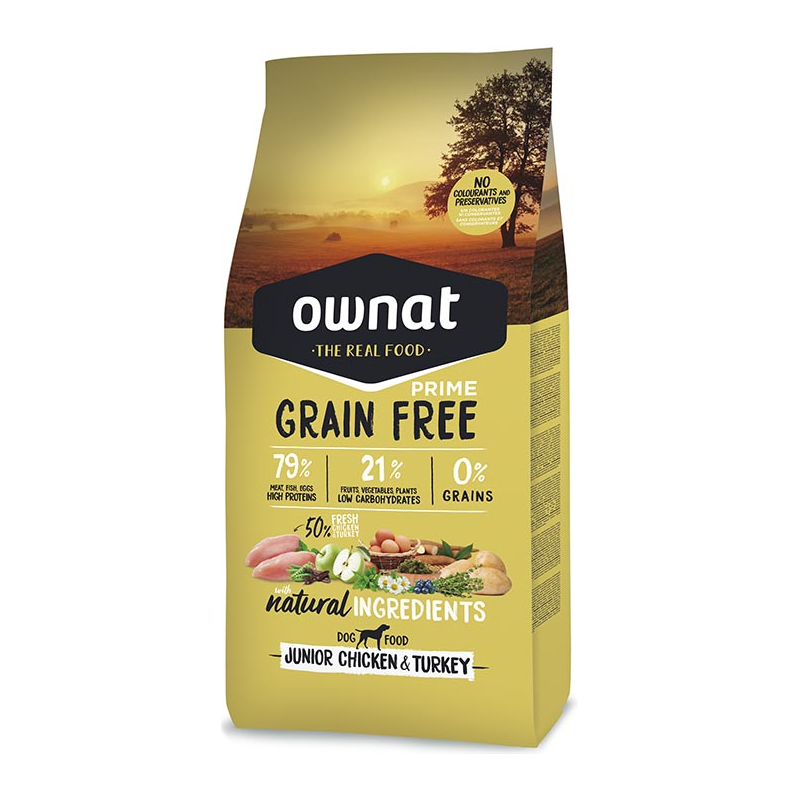 OWNAT GF PRIME JUNIOR CHICKEN&TURKEY DOG 12kg