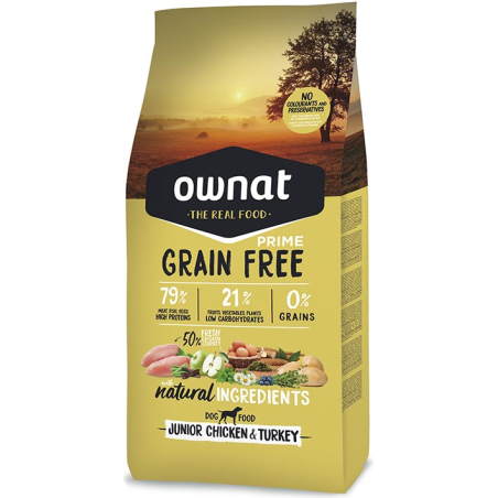 OWNAT GF PRIME JUNIOR CHICKEN&TURKEY DOG 12kg