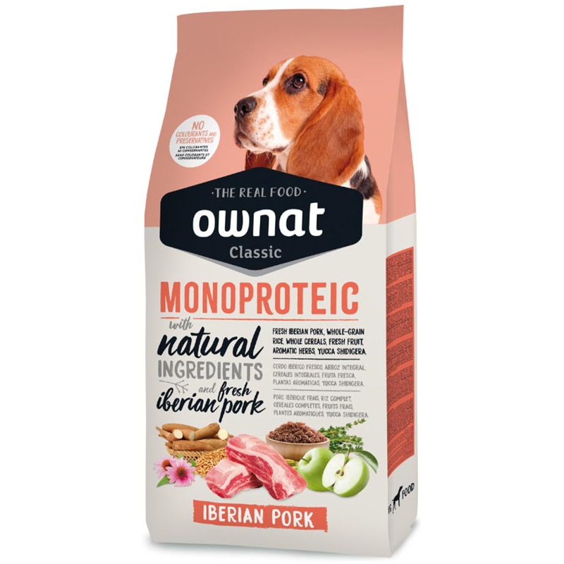 OWNAT CLASSIC MONOP. IBERIAN PORK DOG 12KG