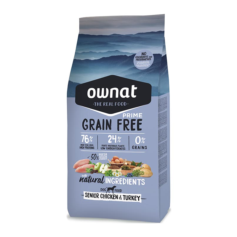 OWNAT GF PRIME SENIOR CHICKEN&TURKEY DOG 12kg