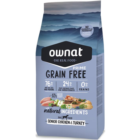 OWNAT GF PRIME SENIOR CHICKEN&TURKEY DOG 12kg