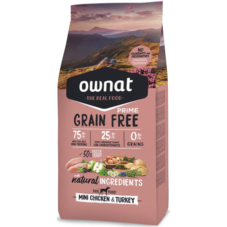 OWNAT GF PRIME MINI CHICKEN&TURKEY DOG 3kg