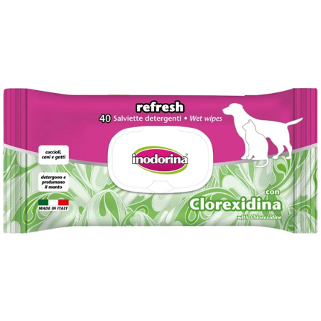 INODORINA TOALLITAS REFRESH CLOREXIDINA 40unid