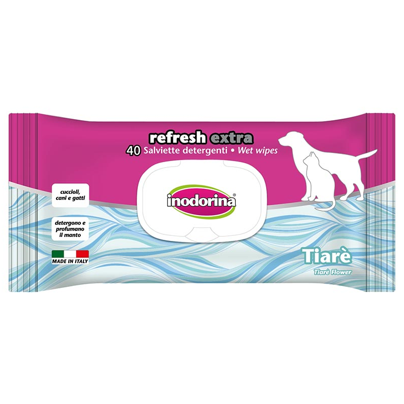 INODORINA TOALLITAS EXTRA REFRESH FLORES DE TIARE 40unid