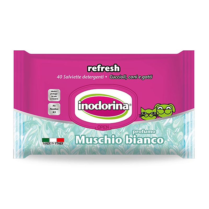 INODORINA TOALLITAS REFRESH MUSGO BIANCO 40unid