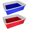 BANDEJA GATO 43 x 33 x 17cm AZUL