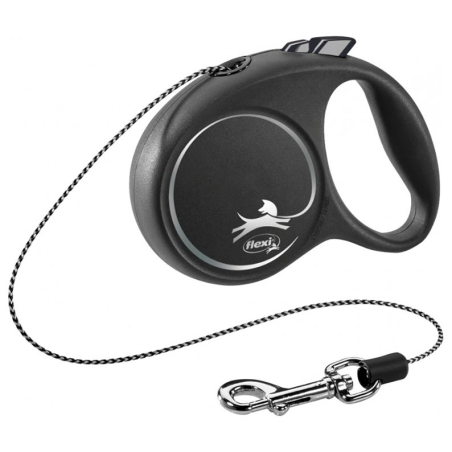 FLEXI BLACK DESIGN XS CORDON 3m PLATA