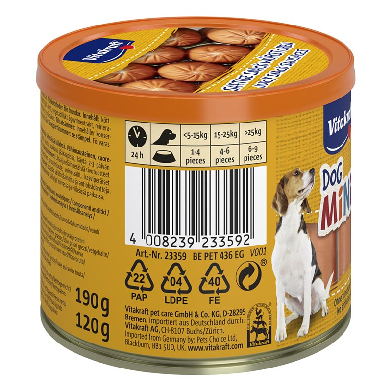 DOG MINIS VITAKRAFT 120GR x 12 UNID