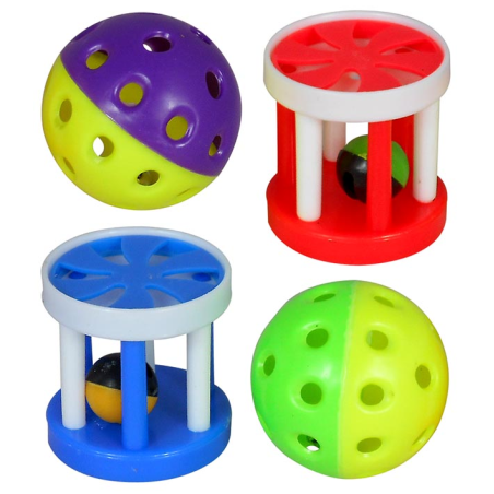 JUGUETE GATO PELOTA/CILINDRO 4cm 4H