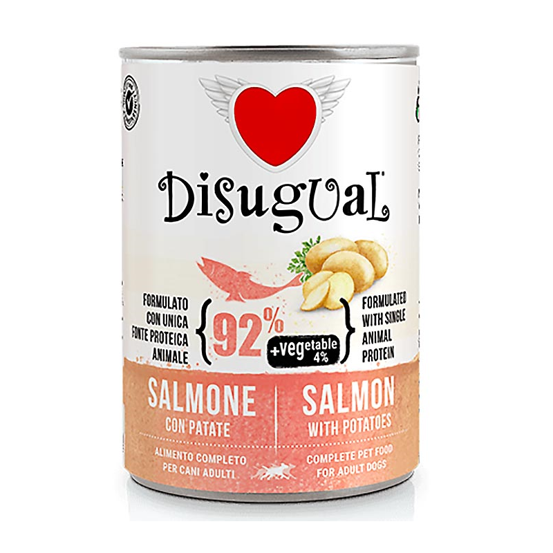 DISUGUAL VEGETAL SALMON PATATAS DOG FOOD 400GR
