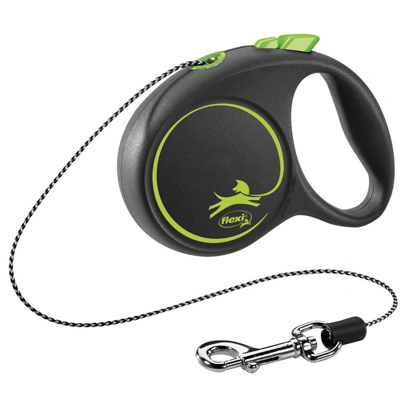 FLEXI BLACK DESIGN XS CORDON 3m VERDE