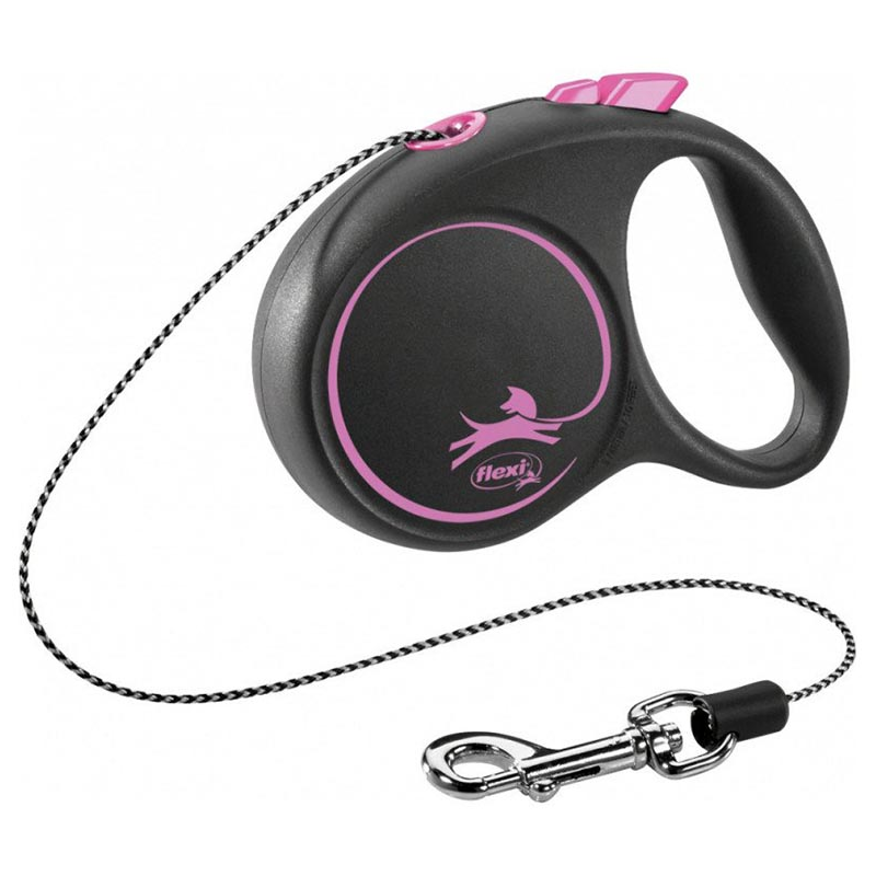 FLEXI BLACK DESIGN XS CORDON 3m ROSA