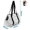 BOLSO NYLON CARITA PERRO GRIS 42 x 25 x 28 CM 4H