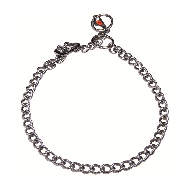 COLLAR ESLABON RETORCIDO REGULADOR DE AHOGUE 70 cm 2,5 mm