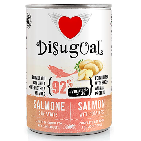 DISUGUAL VEGETAL SALMON PATATAS DOG FOOD 400GR