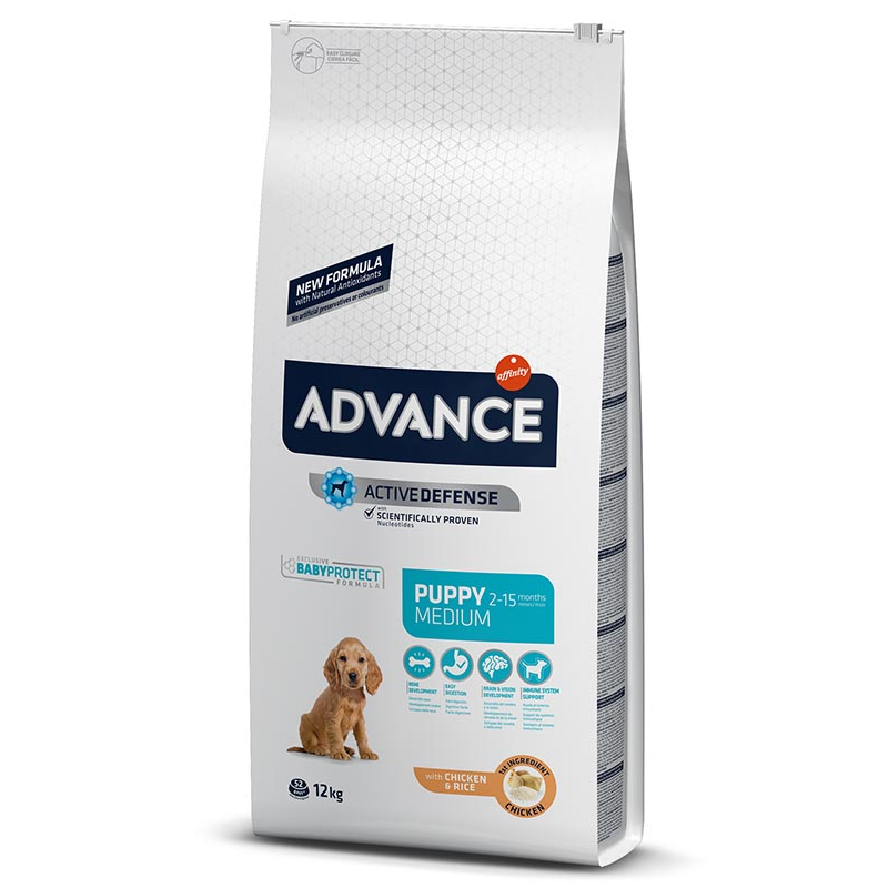 ADVANCE PUPPY PROTECT MEDIUM CHICKEN & RICE 12KG.