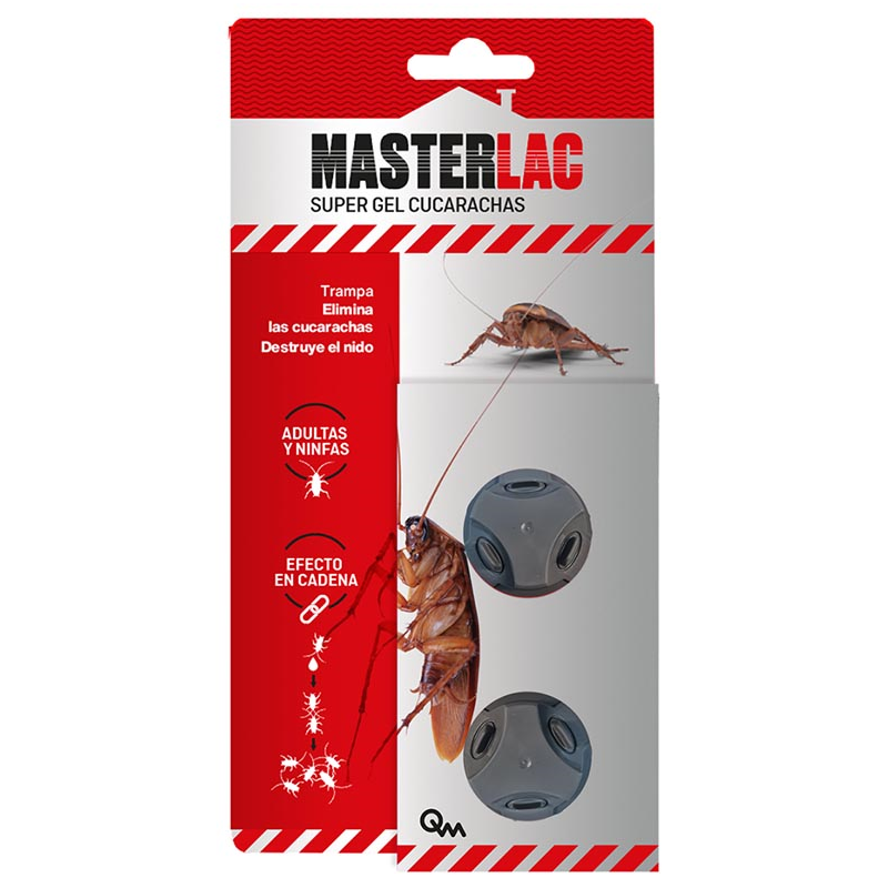 MASTERLAC SUPER GEL CUCARACHAS TRAMPA 2 x 1.40GR (CAJA 12UNID)