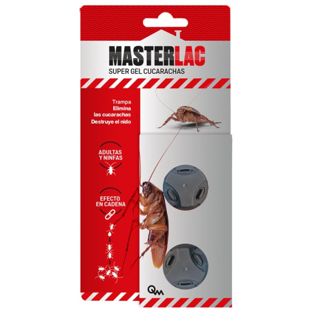 MASTERLAC SUPER GEL CUCARACHAS TRAMPA 2 x 1.40GR (CAJA 12UNID)