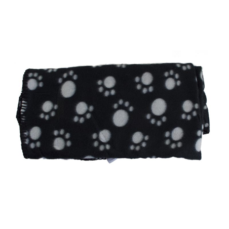 MANTA HUELLAS 75 x 75cm NEGRO 4H