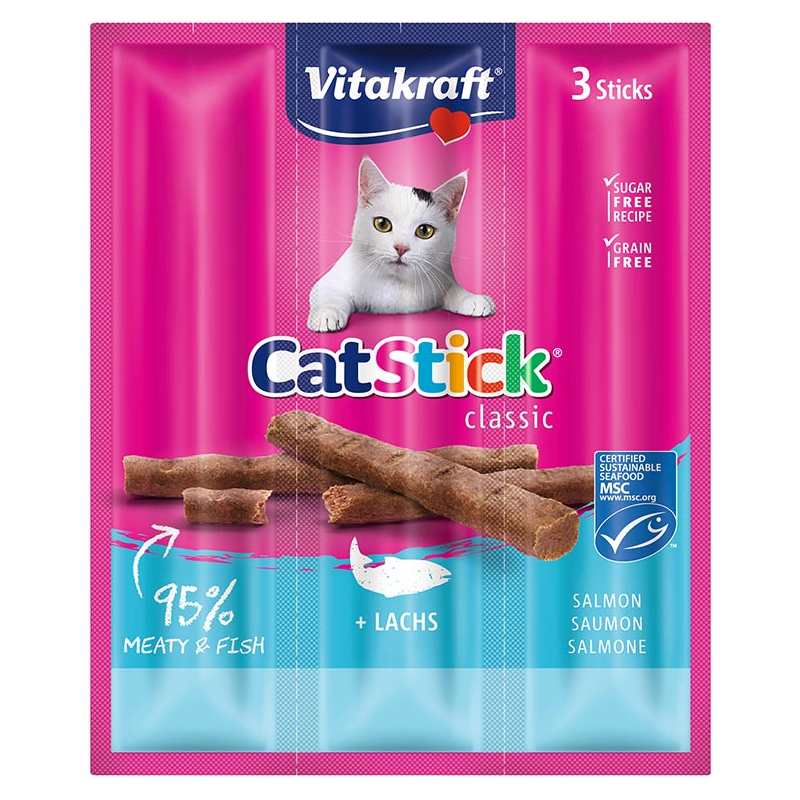 STICK CAT MINIS VITAKRAFT SALMON 18GR 3UNID x 20UNID