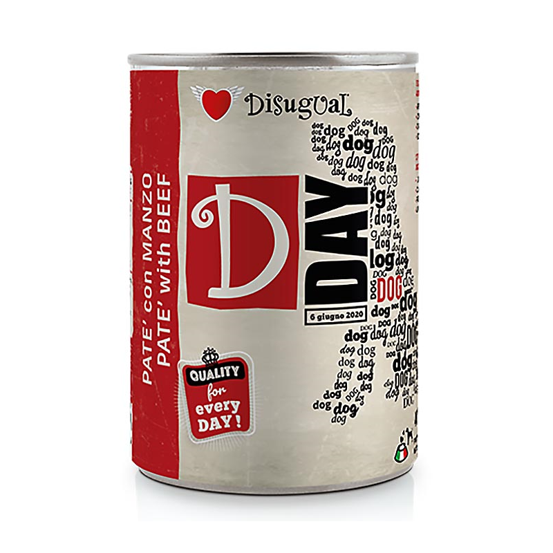 DISUGUAL D-DAY DOG FOOD BUEY 400GR