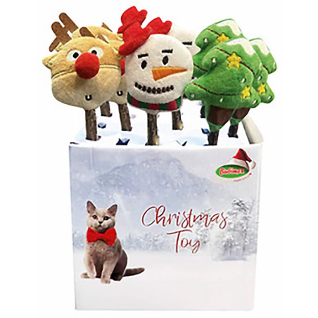 PERCHA GATO VARIADO NAVIDAD 6 x 17 CM