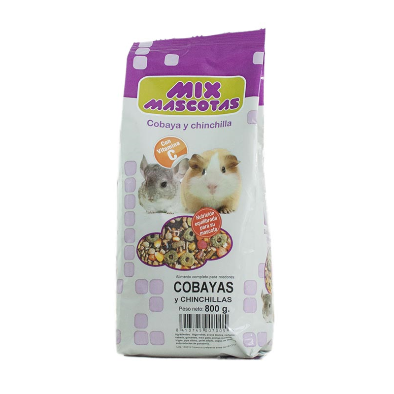 MIXTURA COBAYAS Y CHINCHILLAS 800gr