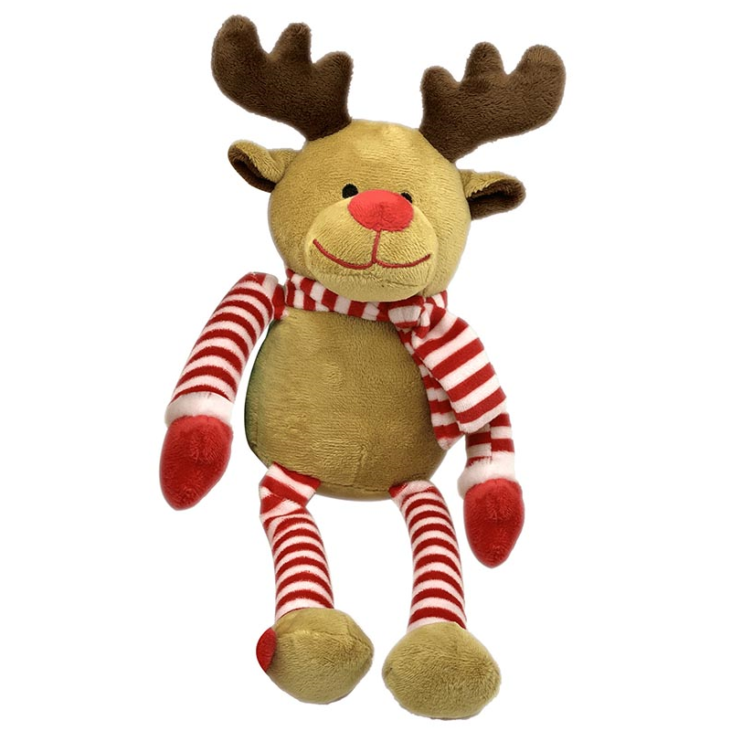 PELUCHE RENO BUFANDA ROJA 30 CM