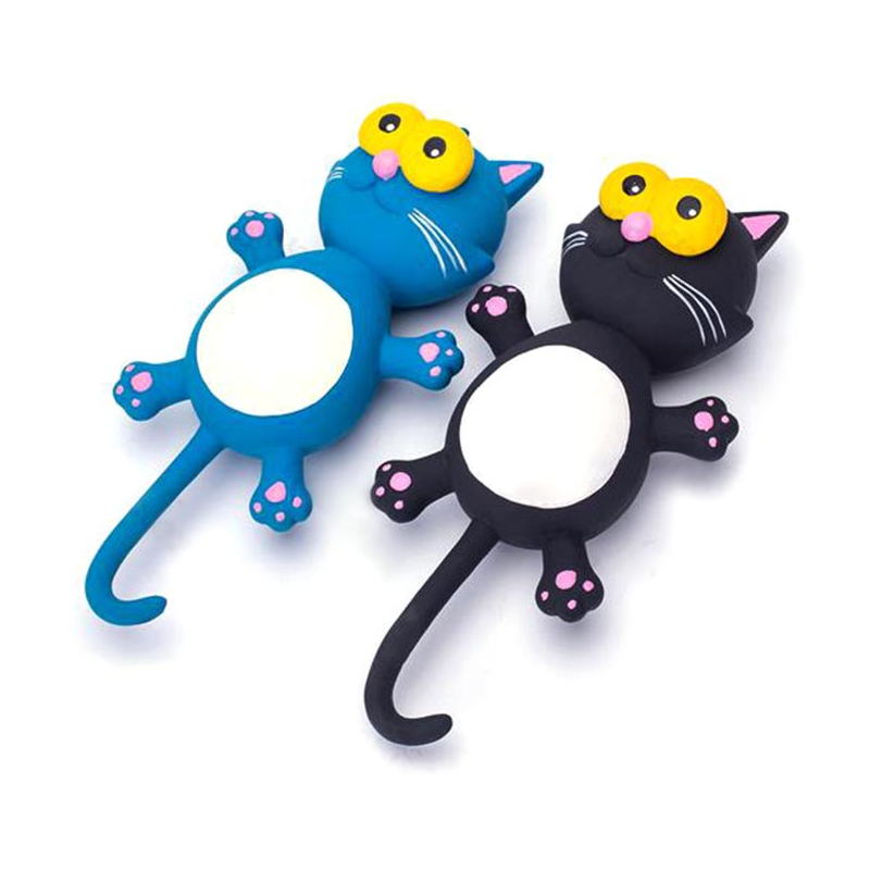 GATO DE LATEX CON SONIDO 24 x 11 x 6cm 4H