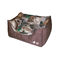 CAMA PERRO CHOCOLATE CUADRADA(35x40cm/45x55cm)2unid