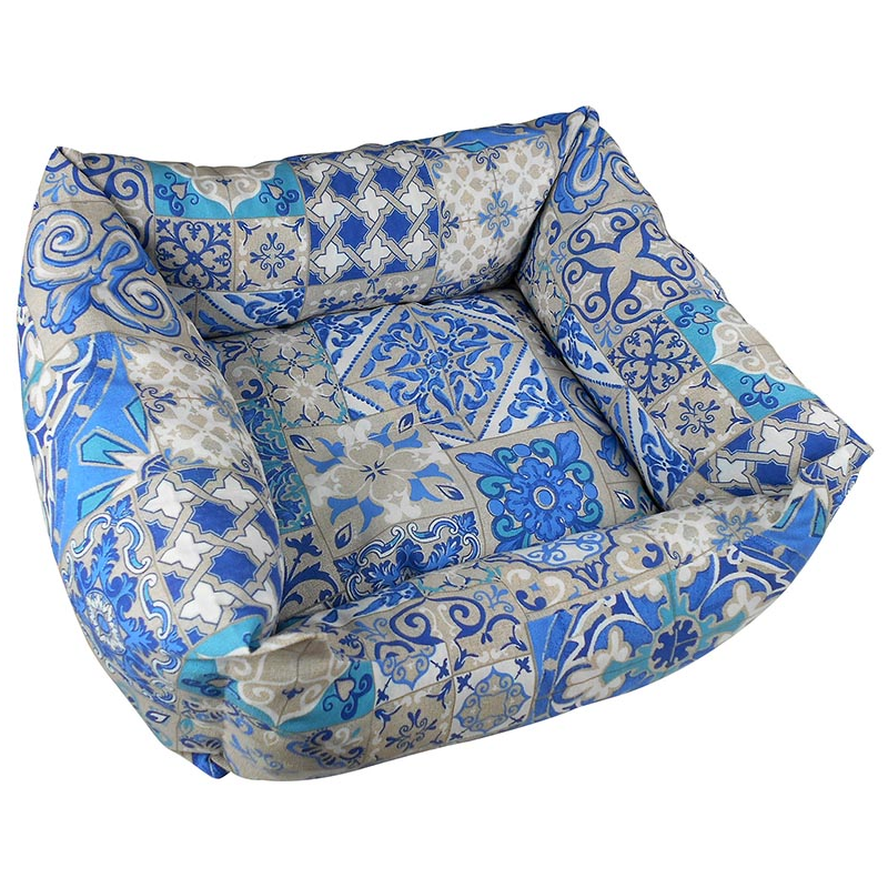 CAMA IMPERMEABLE ARABESCO AZUL (65 X 55 CM ) 4H