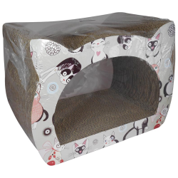 RASCADOR CARTON CARA GATO 39 x 29 x 22cm 4H