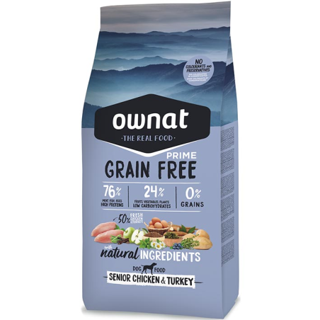 OWNAT GF PRIME SENIOR CHICKEN&TURKEY DOG 3KG