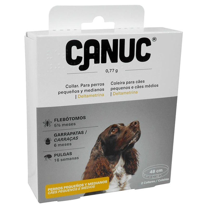 CANUC COLLAR DELTAMETRINA PERRO PEQ Y MED 48CM (2UNID)