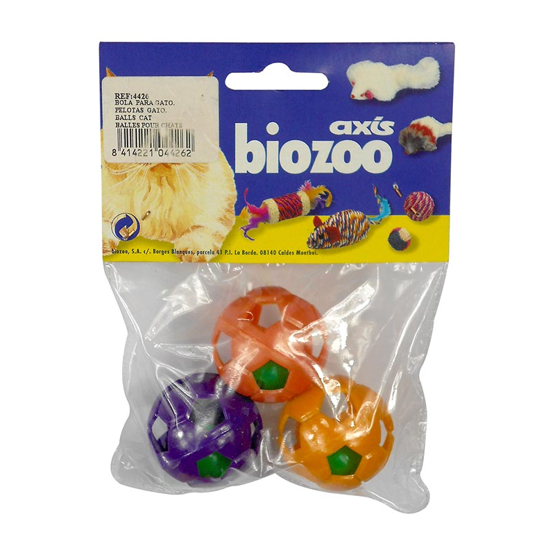 PELOTAS PLAST. CON CASCABEL 3unid