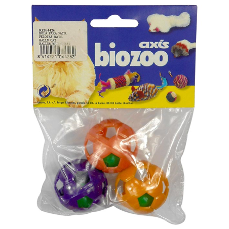 PELOTAS PLAST. CON CASCABEL 3unid