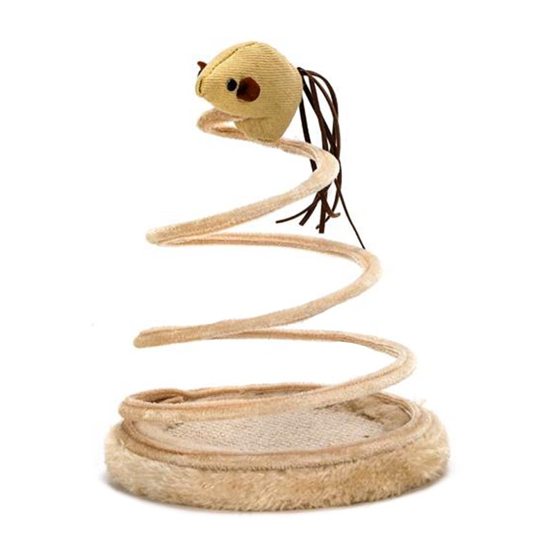 JUGUETE GATO RATON C/MUELLE 16x16x22cm 4H