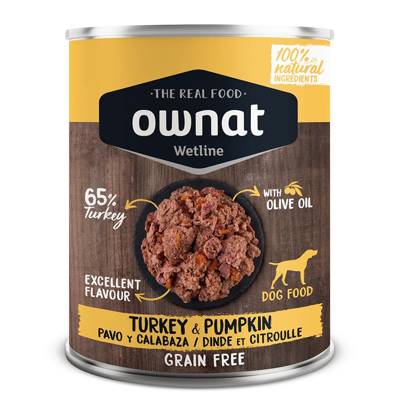 OWNAT WETLINE TURKEY WITH PUMPKIN DOG 395gr