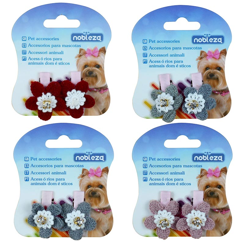 LACITOS DE FLOR CON PINZAS 2PCS 4H