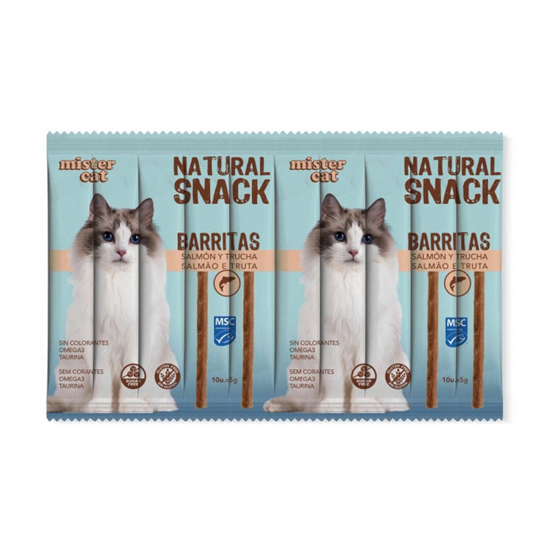 BARRITAS GATO SALMON/TRUCHA 10 UNID