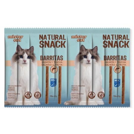 BARRITAS GATO SALMON/TRUCHA 10 UNID